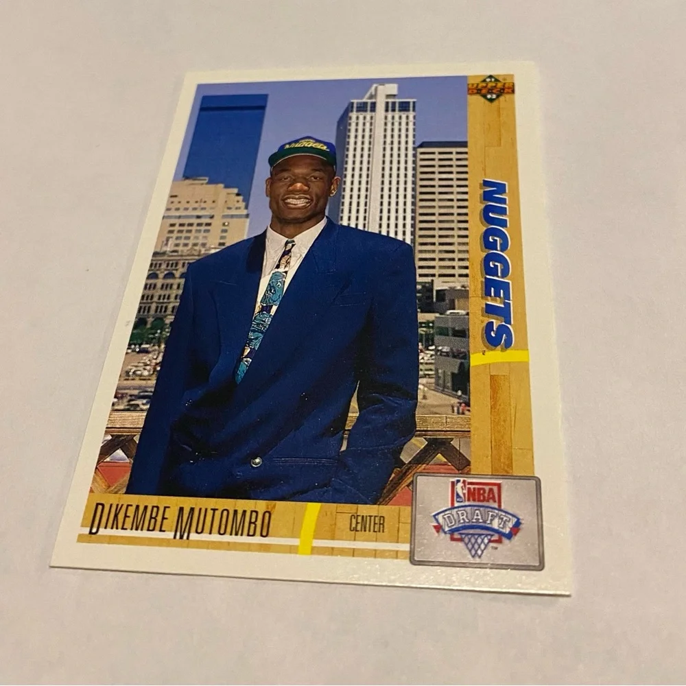 Dikembe Mutombo RC Rookie 1992 Upper Deck Basketball Card Vintage